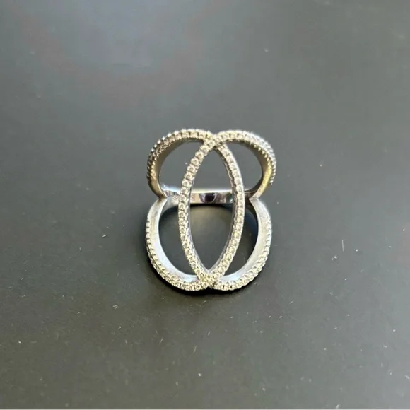 Stirring Silver Interlocking Ring - Picture 6 of 8